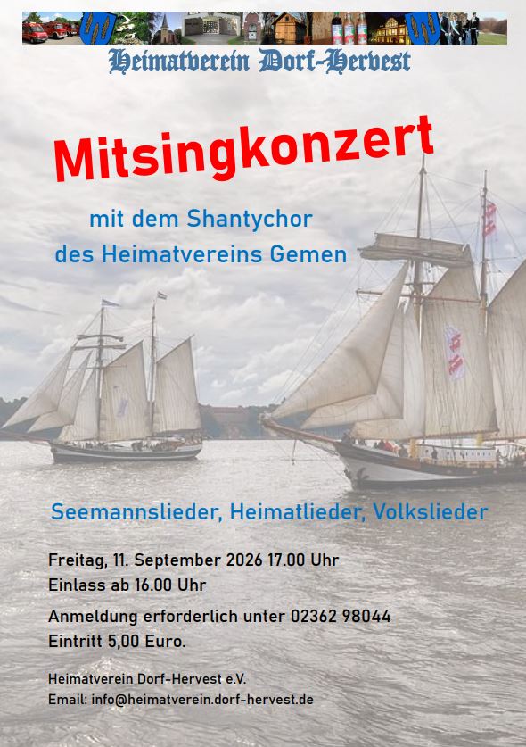 Mitsingkonzert mit dem Schantychor des Heimatvereins Gemen